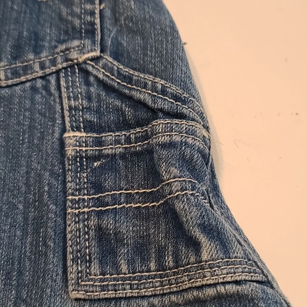 OshKosh Toddler Girl's Denim Overall Dress Pockets Size‎ 24 months EUC
